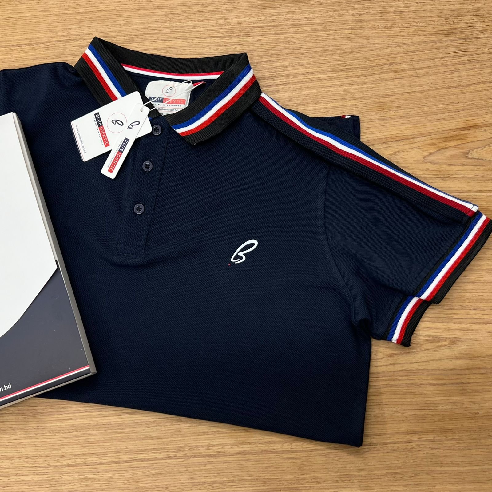 PL59 Navy Men’s Premium Polo | PL59-Navy - Image 1