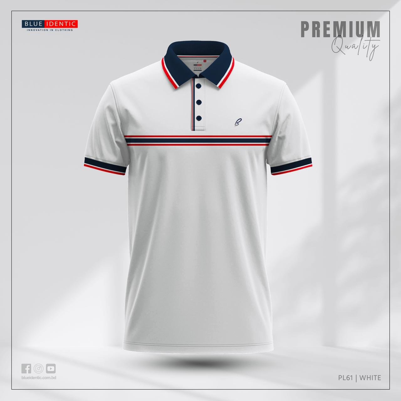 PL61-White Men’s Premium Polo | PL61-White - Image 1